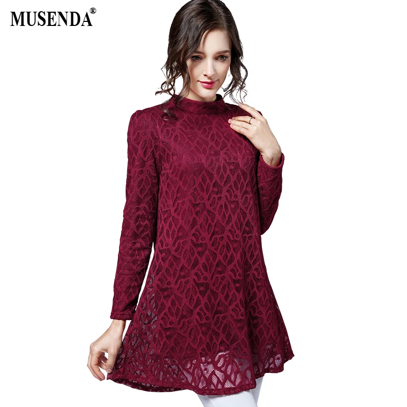 MUSENDA Plus Size Women Lace Thicken Lining Fleece Long Blouse 2018 Spring Winter Female Lady Casual Fashion Shirt Tops Clothing
MUSENDA Plus Size Women Lace Thicken Lining Fleece Long Blouse 2018 Spring Winter Female Lady Casual Fashion Shirt Tops Clothing