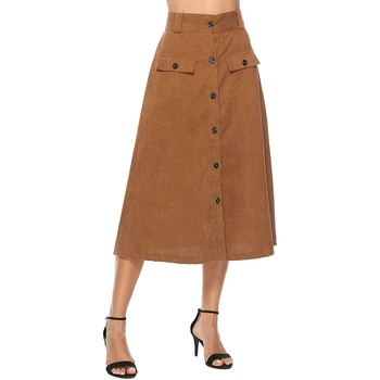 2019 Spring Women Buckle Midi Skirt Vintage Style Pleated Ladies A Line Khaki Flare Skirt
2019 Spring Women Buckle Midi Skirt Vintage Style Pleated Ladies A Line Khaki Flare Skirt
