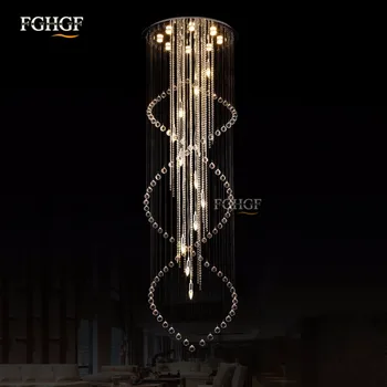 Modern Large Crystal Chandelier Spiral Long Stair Lighting Fixture Luxury Lustres Chandeliers Lighting for Foyer Hotel Villa
Modern Large Crystal Chandelier Spiral Long Stair Lighting Fixture Luxury Lustres Chandeliers Lighting for Foyer Hotel Villa