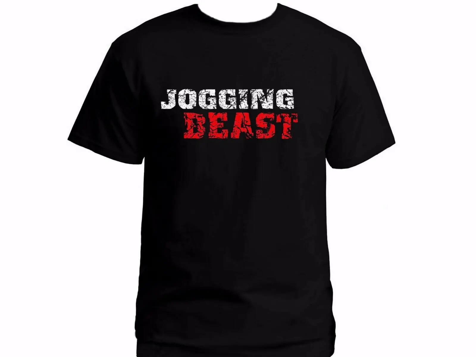 Jogging Beast Distressed Look Men's Graphic Funny Black 100% Cotton Top T-shirt 
Jogging Beast Distressed Look Men's Graphic Funny Black 100% Cotton Top T-shirt