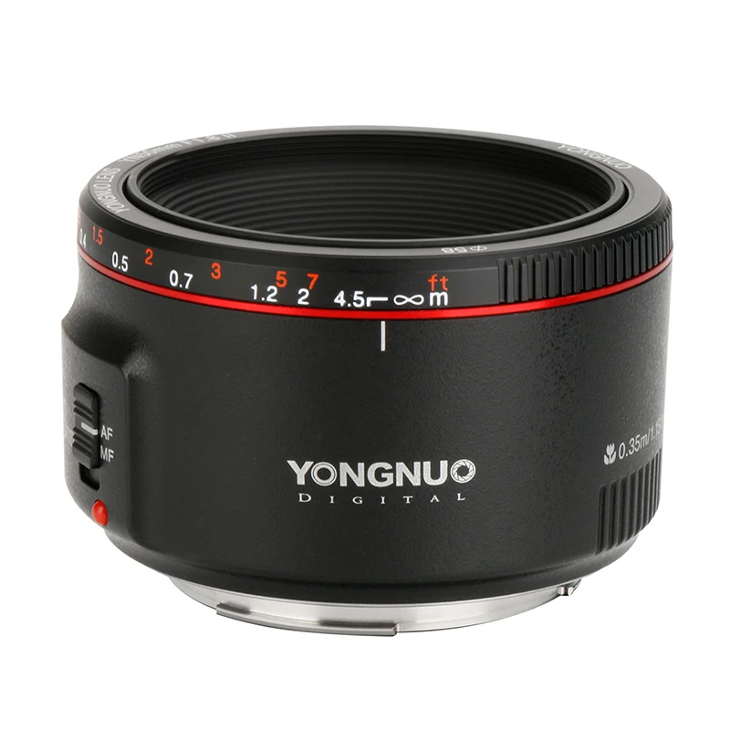 Объектив камеры YONGNUO YN50mm F1.8 II с большой диафрагмой EF для Canon Bokeh Effect AF MF 50 мм