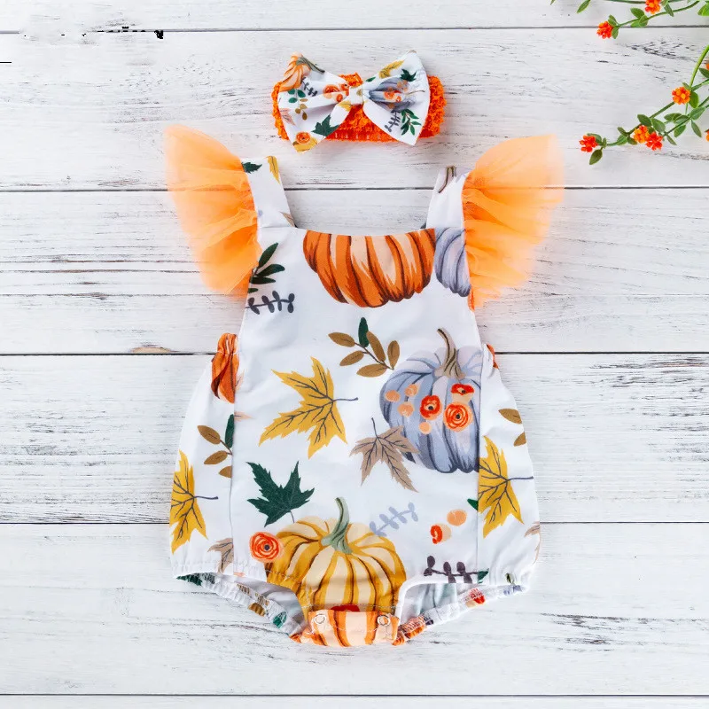 2019 Newborn Infant Baby Girl Floral Romper Girl's Halloween printed pumpkin jumpsuit
2019 Newborn Infant Baby Girl Floral Romper Girl's Halloween printed pumpkin jumpsuit