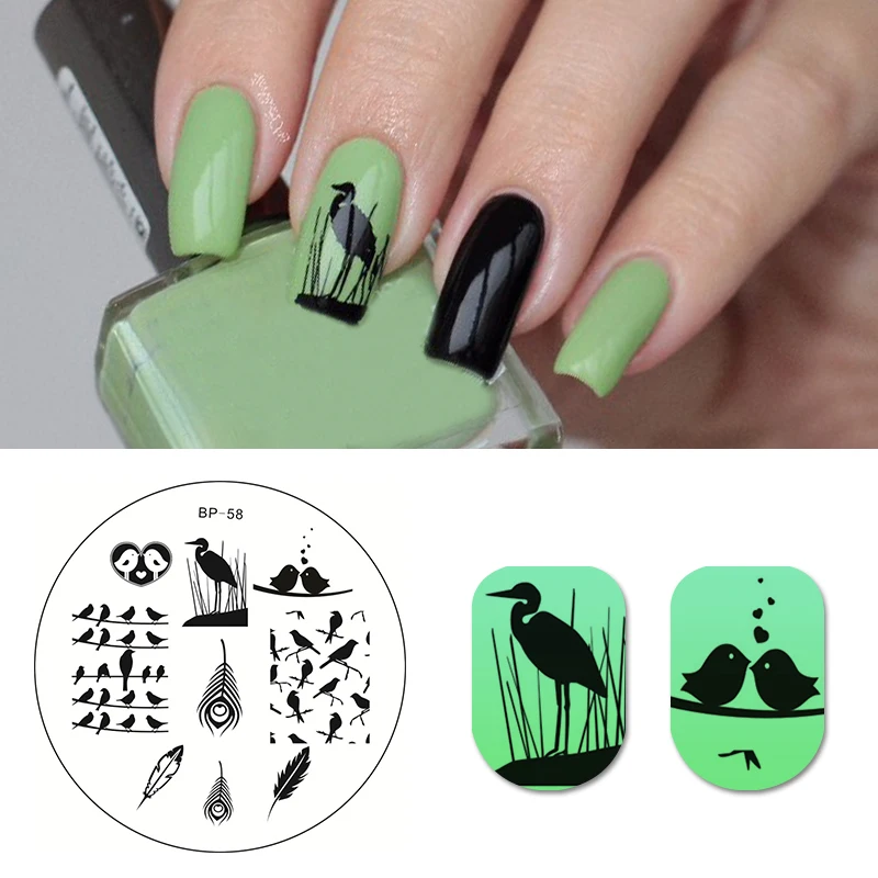 BORN PRETTY Cute Birds Feather Pattern Nail Art Stamping Template Manicure Printing Image Plate Nail Art Stencil Tool BP58
BORN PRETTY Cute Birds Feather Pattern Nail Art Stamping Template Manicure Printing Image Plate Nail Art Stencil Tool BP58