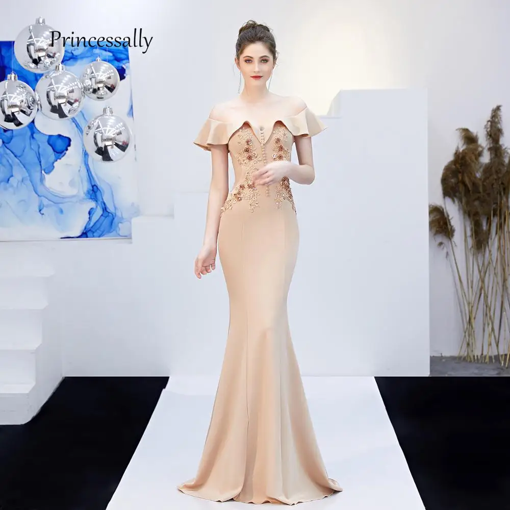 New Mermaid Evening Gown Sexy Off the Shoulder Ruffles Neck Cut-out Formal Banquet Party Gown For Engagement Robe De Soriee
New Mermaid Evening Gown Sexy Off the Shoulder Ruffles Neck Cut-out Formal Banquet Party Gown For Engagement Robe De Soriee