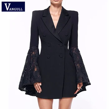 Vangull Spring Large Size Women's Clothing Notched Double Breasted Office Lady Blazers Laze Patchwork Long Slim Formal Coats
Vangull Spring Large Size Women's Clothing Notched Double Breasted Office Lady Blazers Laze Patchwork Long Slim Formal Coats