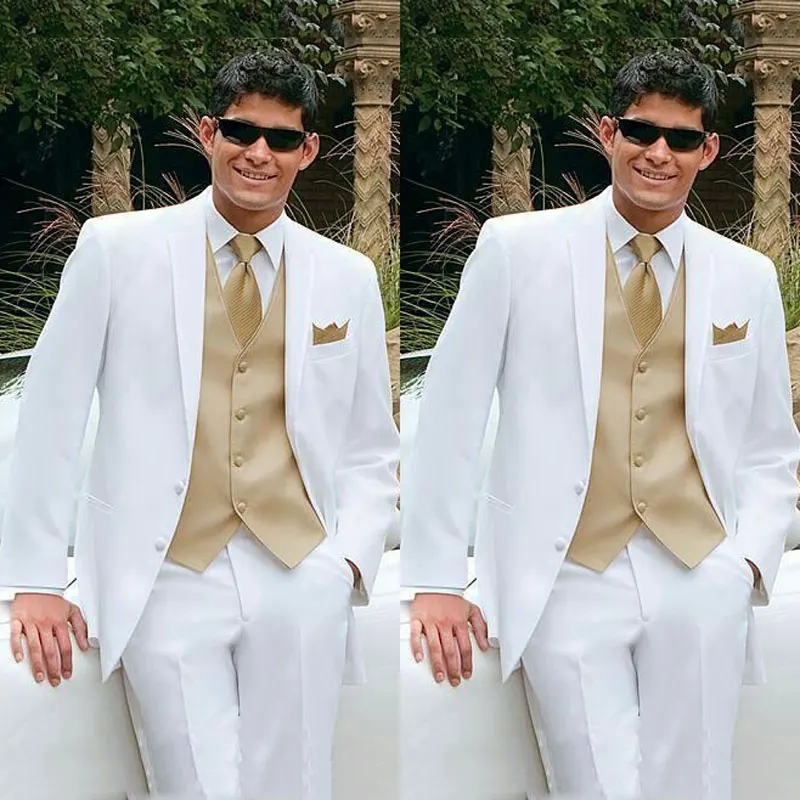 Latest Coat Pant Designs Men White Suits for Wedding Groom Tuxedo 3Piece Man Blazer Costume Homme Prom Slim Fit Terno Masculino
Latest Coat Pant Designs Men White Suits for Wedding Groom Tuxedo 3Piece Man Blazer Costume Homme Prom Slim Fit Terno Masculino