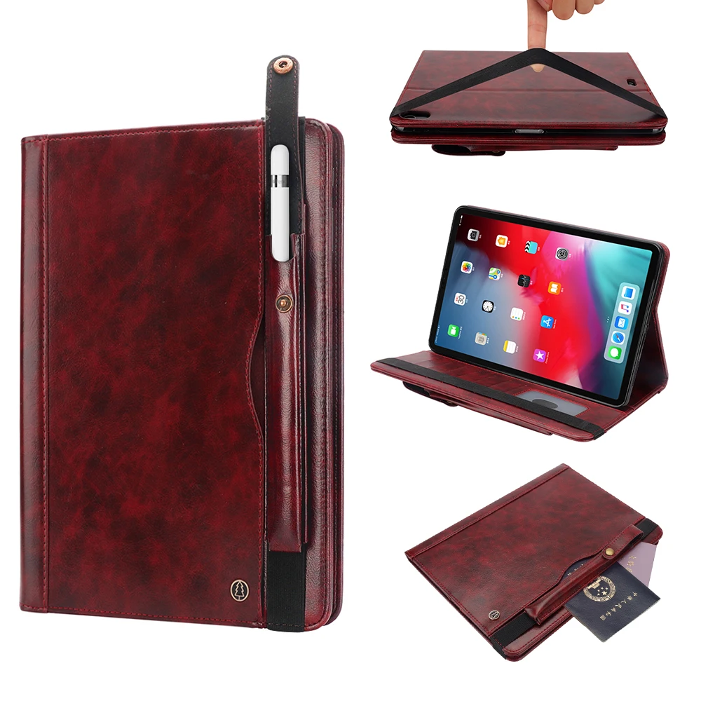 Double Row Card Solt Kickstand With Pen Holder Case For iPad Pro 12.9 2018 Shockproof Leather Smart Cover for iPad Pro 12.9 2018
Double Row Card Solt Kickstand With Pen Holder Case For iPad Pro 12.9 2018 Shockproof Leather Smart Cover for iPad Pro 12.9 2018