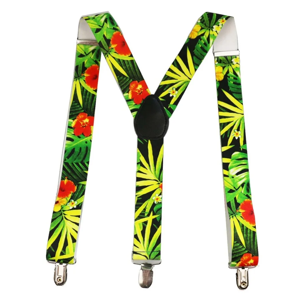 FOXMOTHER New Summer Unisex 3.5cm Wide Y-Shape Clip-on Green Tropical Leaves Floral Suspensorio Suspender Mens Womens
FOXMOTHER New Summer Unisex 3.5cm Wide Y-Shape Clip-on Green Tropical Leaves Floral Suspensorio Suspender Mens Womens