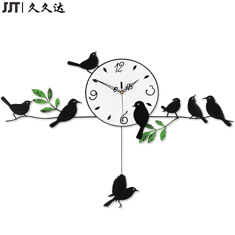 Large Decorative Birds Tree Iron Wall Clocks Unique Handmade Big Clock Horloge Murale Free Shipping 
Large Decorative Birds Tree Iron Wall Clocks Unique Handmade Big Clock Horloge Murale Free Shipping