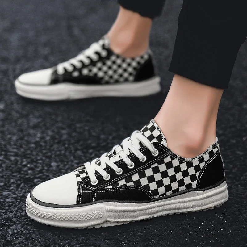 Fashion Personality Canvas Tide Shoes Men Student Summer Classic Flats Shoes Boys Casual Shoes Sneakers Gingham Low Top Lace Up
Fashion Personality Canvas Tide Shoes Men Student Summer Classic Flats Shoes Boys Casual Shoes Sneakers Gingham Low Top Lace Up