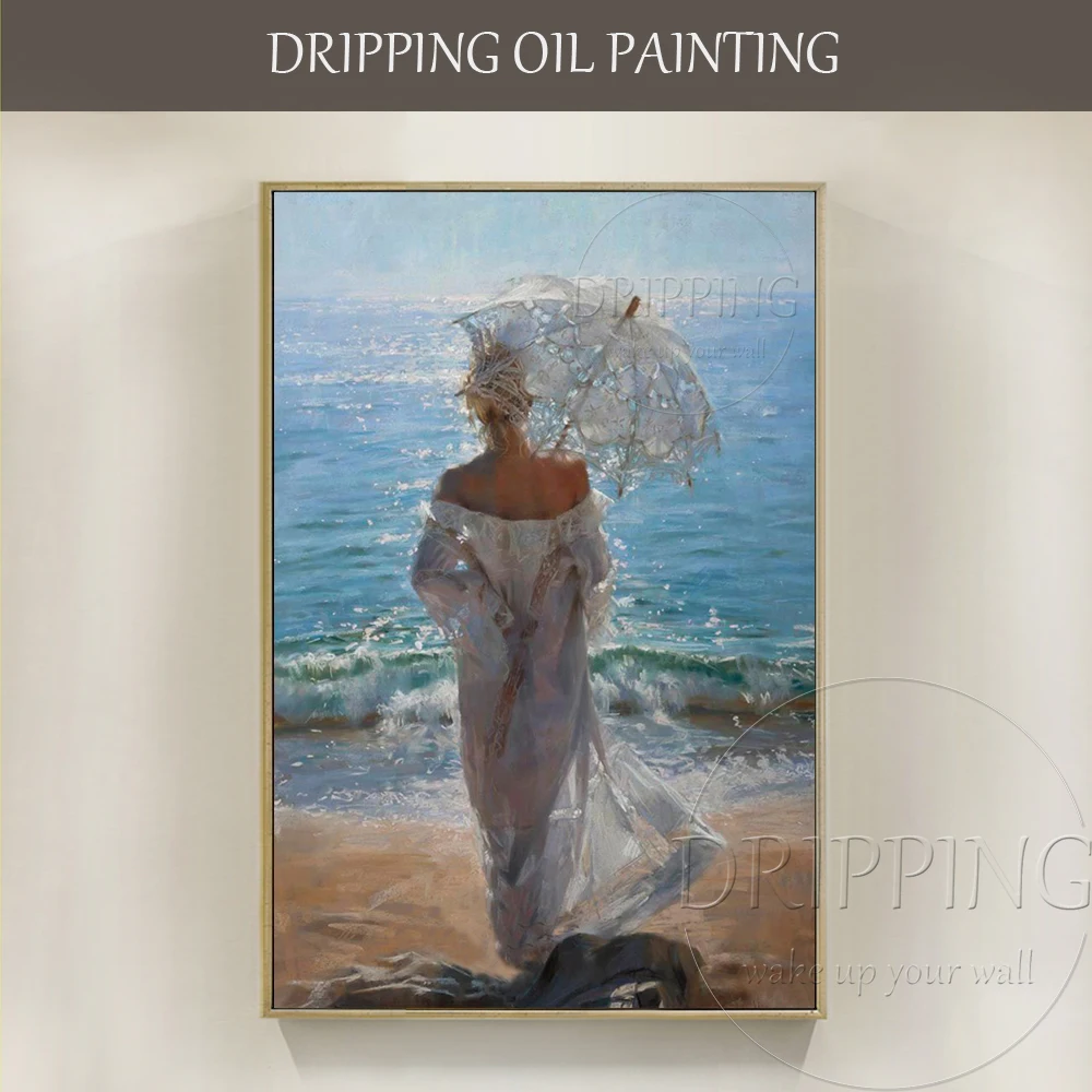 High Quality Wall Art Painting Beauty with Umbrella Oil Painting Handmade Beautiful Landscape Beach and Beauty Girl Oil Painting
High Quality Wall Art Painting Beauty with Umbrella Oil Painting Handmade Beautiful Landscape Beach and Beauty Girl Oil Painting