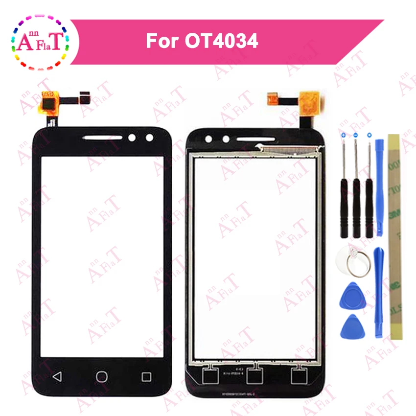 4.0" For Alcatel One Pixi 4 OT4034 Touch Screen Digitizer Sensor Outer Glass Lens Panel 3m glue Free 4034D | Мобильные телефоны