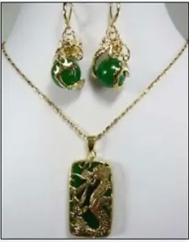 Women's Wedding Green gem Dragon Pendant necklace earring setAA8 Ms. girl Wedding-jewelry brinco real -jewelrynoble lady's
Women's Wedding Green gem Dragon Pendant necklace earring setAA8 Ms. girl Wedding-jewelry brinco real -jewelrynoble lady's