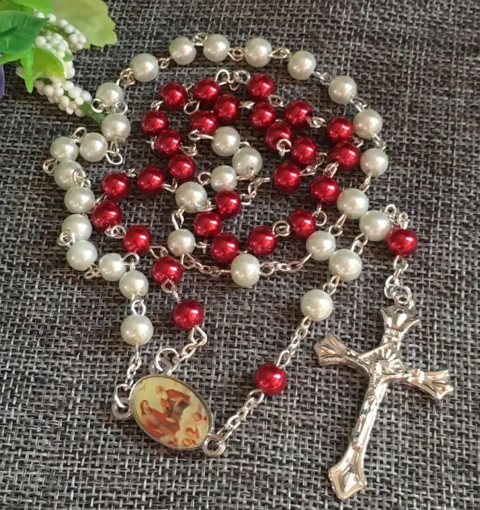 10pcs pack 6mm glass Imitation pearl bead rosario,pearl rosary N1352 with stering silver chain red/pearl color
10pcs pack 6mm glass Imitation pearl bead rosario,pearl rosary N1352 with stering silver chain red/pearl color
