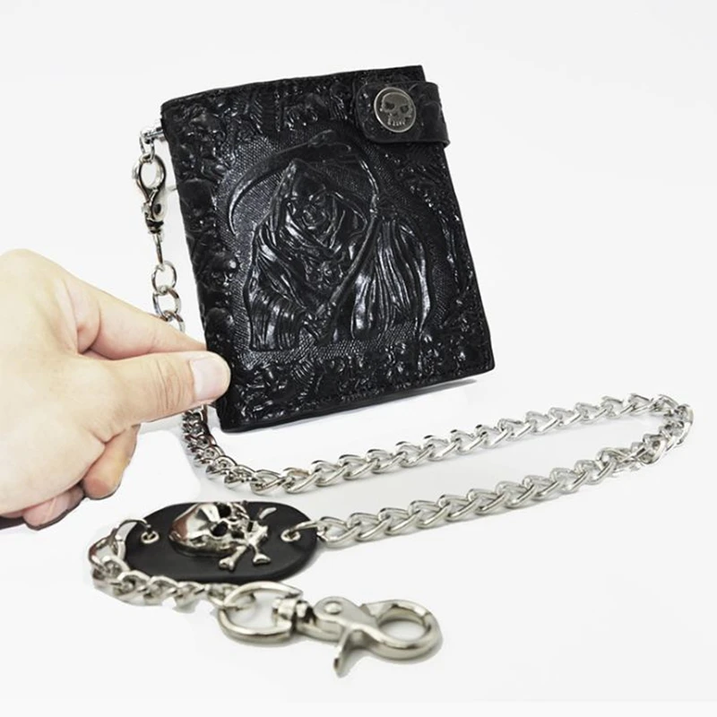 2019 Punk Style Devil Skull Head Short Purse Embossed Leather Men Wallet Boys Rock Biker Snap Hasp Card Holder Clutch Wallets
2019 Punk Style Devil Skull Head Short Purse Embossed Leather Men Wallet Boys Rock Biker Snap Hasp Card Holder Clutch Wallets