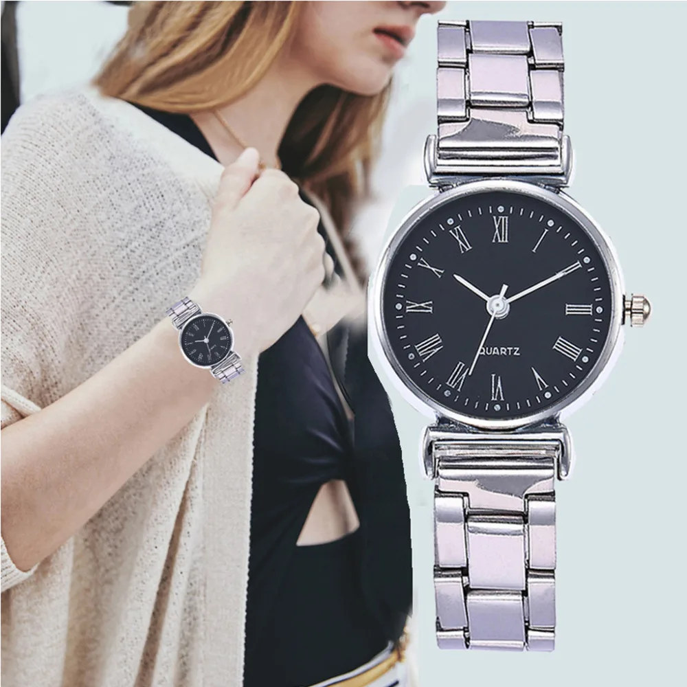 New Fashion Ladies Silver Stainless Steel Strap Roman Numeral Dial Watches Women Casual Dress Quartz Wristwatch Reloj Mujer #B
New Fashion Ladies Silver Stainless Steel Strap Roman Numeral Dial Watches Women Casual Dress Quartz Wristwatch Reloj Mujer #B