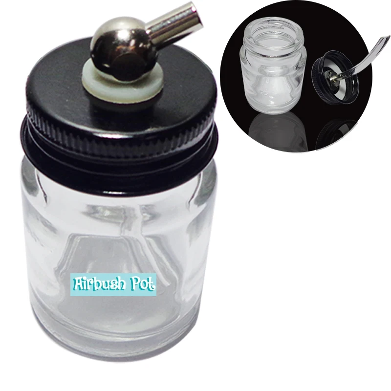 Air Brush Glass Bottle Jar Airbrush Pot Paint Standard Suction Lid Pump For Spray Gun Top Wholesale 2pcs/lot
Air Brush Glass Bottle Jar Airbrush Pot Paint Standard Suction Lid Pump For Spray Gun Top Wholesale 2pcs/lot
