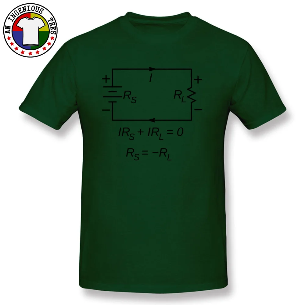 Battery and resistor circuit Short Sleeve Tops Shirts Summer/Autumn O-Neck 100% Cotton Men T Shirt Leisure Clothing Shirt Discount Battery and resistor circuit dark