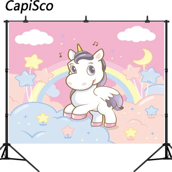 Capisco Photography backdrop Unicorn Party Rainbow Star Decor Birthday baby shower Photo Background Custom photo Studio
Capisco Photography backdrop Unicorn Party Rainbow Star Decor Birthday baby shower Photo Background Custom photo Studio