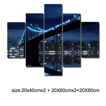 5 Panels Night City Printed Painting Canvas Wall Art Picture Home Decor Living Room Modern Painting
5 Panels Night City Printed Painting Canvas Wall Art Picture Home Decor Living Room Modern Painting