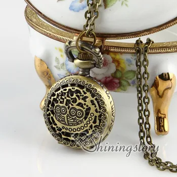 Brass bronze copper antique style openwork owl pocket watch pendant long chain necklaces for men and women fashion jewellery
Brass bronze copper antique style openwork owl pocket watch pendant long chain necklaces for men and women fashion jewellery