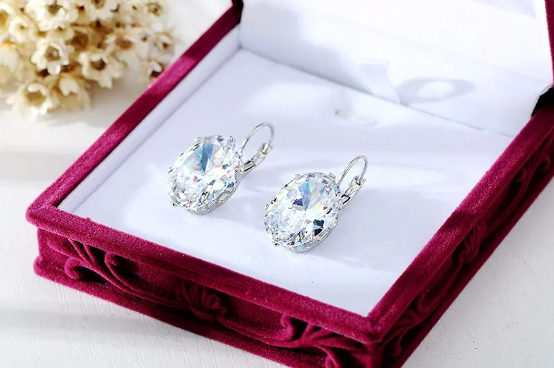CARSINEL 5 Colors Big Oval Zircon Hoop Earrings for Women Fashion 13*18mm CZ Indian Fringe Circle Earing Bijoux Girls Gifts CARSINEL 5 Colors Big Oval Zircon Hoop Earrings for Women Fashion 13*18mm CZ Indian Fringe Circle Earing Bijoux Girls Gifts