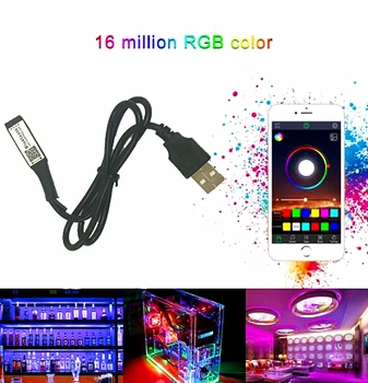 TV PC Blacklight USB Power 3 Ways Bluetooth RGB LED Light Controller 5V 12V 24V Mini Wireless Dimmer For 3528 5050 RGB LED Strip
TV PC Blacklight USB Power 3 Ways Bluetooth RGB LED Light Controller 5V 12V 24V Mini Wireless Dimmer For 3528 5050 RGB LED Strip