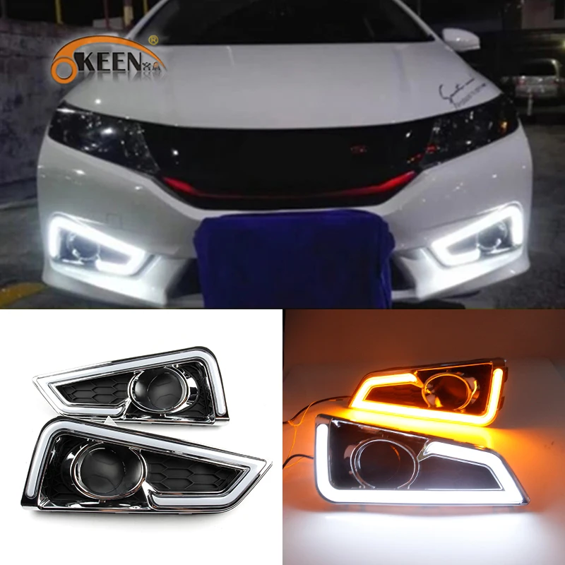 OKEEN 2pcs Daytime Running Light for Honda GRACE CITY 2014 2015 2016 DRL White Driving Lamp Amber Turn Signal Light Fog Lamp 12V
OKEEN 2pcs Daytime Running Light for Honda GRACE CITY 2014 2015 2016 DRL White Driving Lamp Amber Turn Signal Light Fog Lamp 12V