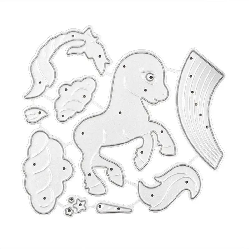 OOTDTY Rainbow Horse Metal Cutting Dies Stencil DIY Scrapbooking Album Stamp Paper Card Embossing Crafts Decor
OOTDTY Rainbow Horse Metal Cutting Dies Stencil DIY Scrapbooking Album Stamp Paper Card Embossing Crafts Decor