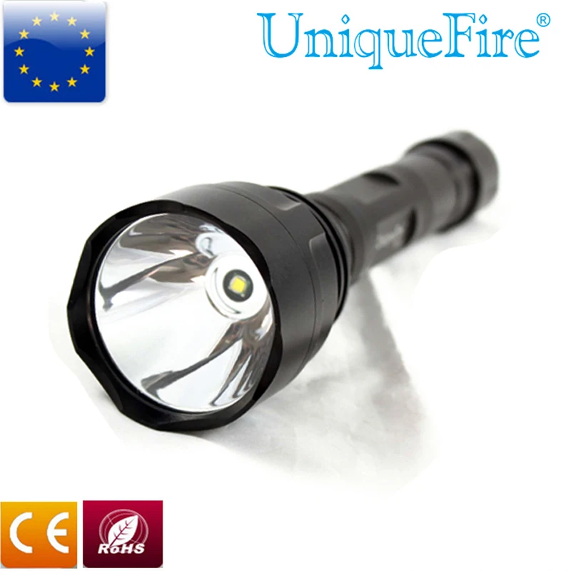 

UniqueFire 3 Mode Operated UF-V7-1 Black Flashlight 1200LM T6 Led Bulb Shockproof Lamp Flashlight for 18650 Battery