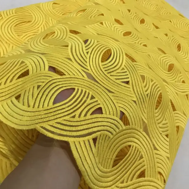 Hot selling! African lace fabric yellow color High Quality Tulle Lace Fabric ,French Voile Guipure Lace For wedding dress sewing
Hot selling! African lace fabric yellow color High Quality Tulle Lace Fabric ,French Voile Guipure Lace For wedding dress sewing