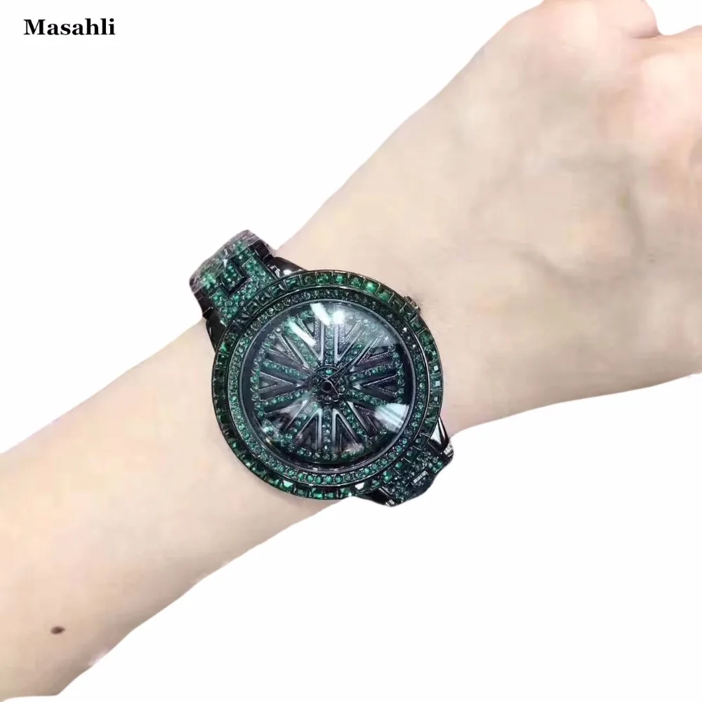 New style Green Women Full Diamond Watch Lady Shining Rotation Dress Wristwatches Stainless Steel Watch hours relogio feminino
New style Green Women Full Diamond Watch Lady Shining Rotation Dress Wristwatches Stainless Steel Watch hours relogio feminino