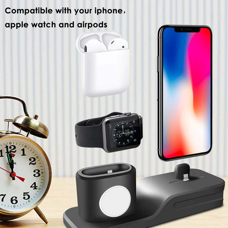 3 in 1 Stand Holder for Apple Watch Desktop Charging Stand Case for Airpods Charging Case for iPhone Accessories
3 in 1 Stand Holder for Apple Watch Desktop Charging Stand Case for Airpods Charging Case for iPhone Accessories