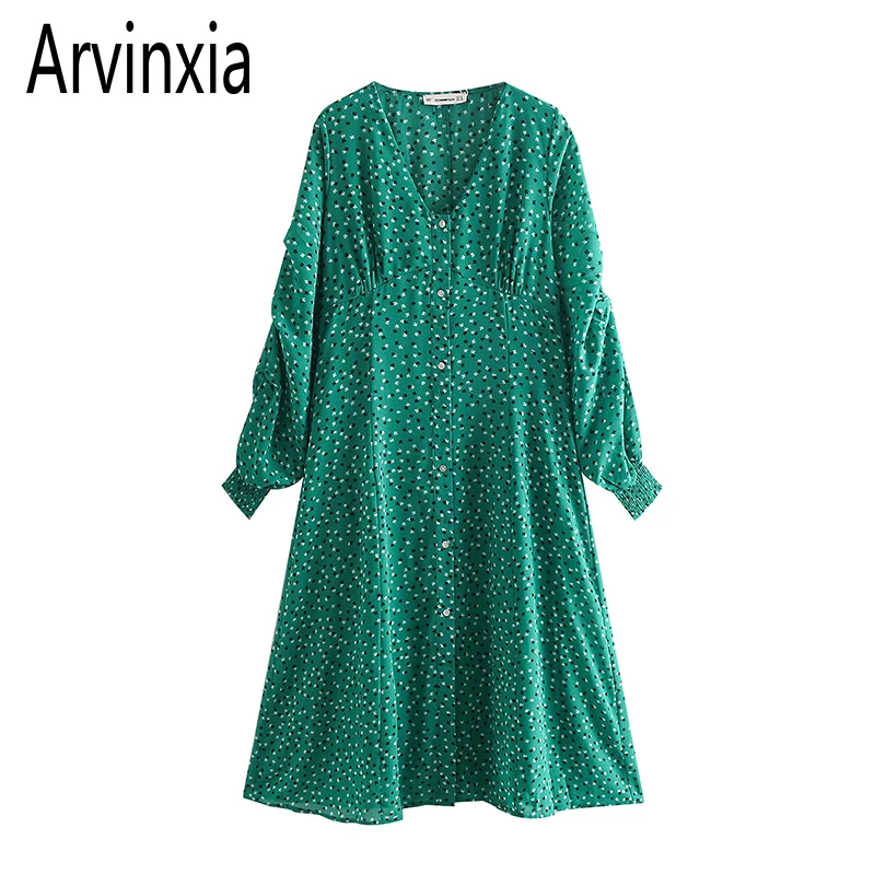 Arvinxia ZA Sexy Floral Printed Buttons Women Dresses New Long Sleeves Woman Dress Summer Transparent Loose Deep V Neck Vestidos
Arvinxia ZA Sexy Floral Printed Buttons Women Dresses New Long Sleeves Woman Dress Summer Transparent Loose Deep V Neck Vestidos