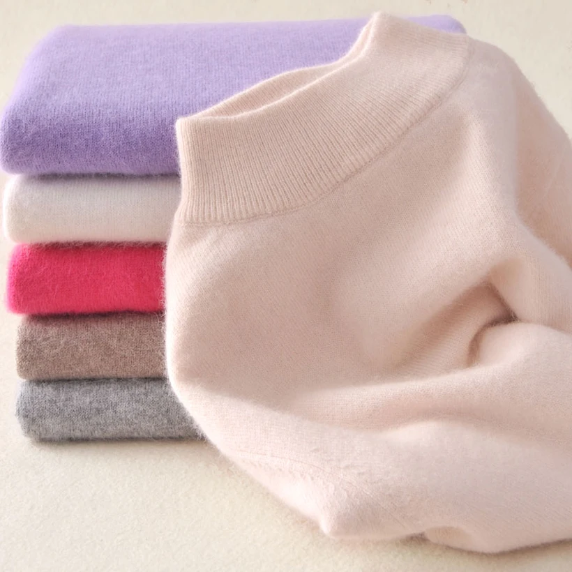 Women's Cashmere Elastic Autumn Winter Half Turtleneck Sweaters and Pullovers Wool Sweater Slim Tight Bottoming Knitted Pullover
Women's Cashmere Elastic Autumn Winter Half Turtleneck Sweaters and Pullovers Wool Sweater Slim Tight Bottoming Knitted Pullover