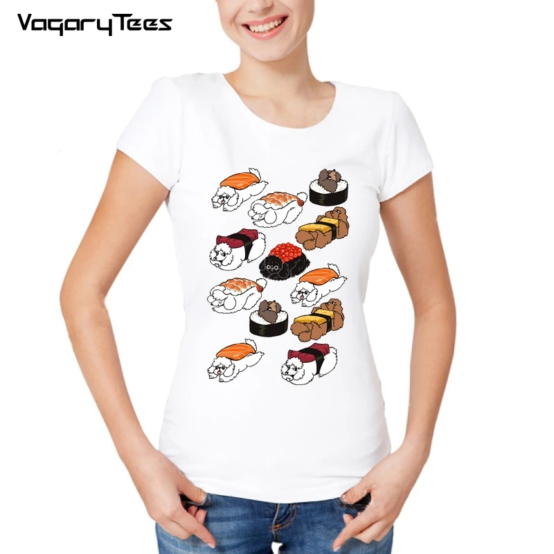2019 Harajuku Poodle Doodle TShirt Women Elegant style funny Sushi Poodle design T Shirt summer fashion casual Tee girl cute Top
2019 Harajuku Poodle Doodle TShirt Women Elegant style funny Sushi Poodle design T Shirt summer fashion casual Tee girl cute Top