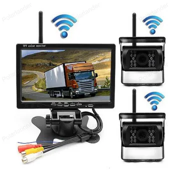 wireless 7 Inch Car Monitor TFT LCD display 2 CH Video Input With 2x Night Vision 18 LED Rear View Camera For Truck Bus
wireless 7 Inch Car Monitor TFT LCD display 2 CH Video Input With 2x Night Vision 18 LED Rear View Camera For Truck Bus