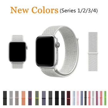 

Sport Woven Nylon Strap Band For Apple Watch 4 44mm 40mm Wrist Bracelet Belt Fabric-Like Nylon Band For iWatch 3/2/1 38mm 42mm