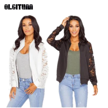 New 2020 Autumn Winter European American Casual Zipper Cardigan Lace Jacket Thin Lace Long Sleeve Solid Color
New 2020 Autumn Winter European American Casual Zipper Cardigan Lace Jacket Thin Lace Long Sleeve Solid Color