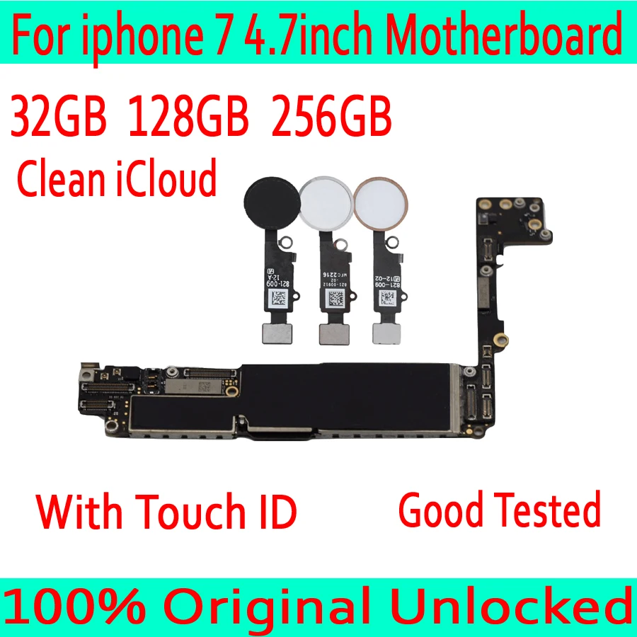 32GB 128GB 256GB for iphone 7 4.7inch Motherboard with Touch ID/without Touch ID,Plate Original unlocked for iphone 7 Mainboard
32GB 128GB 256GB for iphone 7 4.7inch Motherboard with Touch ID/without Touch ID,Plate Original unlocked for iphone 7 Mainboard