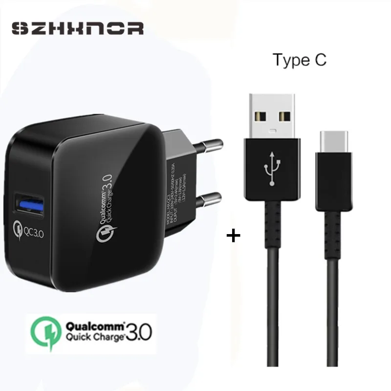 Зарядное устройство QC3.0 Quick charger 3 0 для OnePlus 6 A6000 5T A5010 5 A5000 / 3T A3010 A3000 One Plus 2 с зарядным