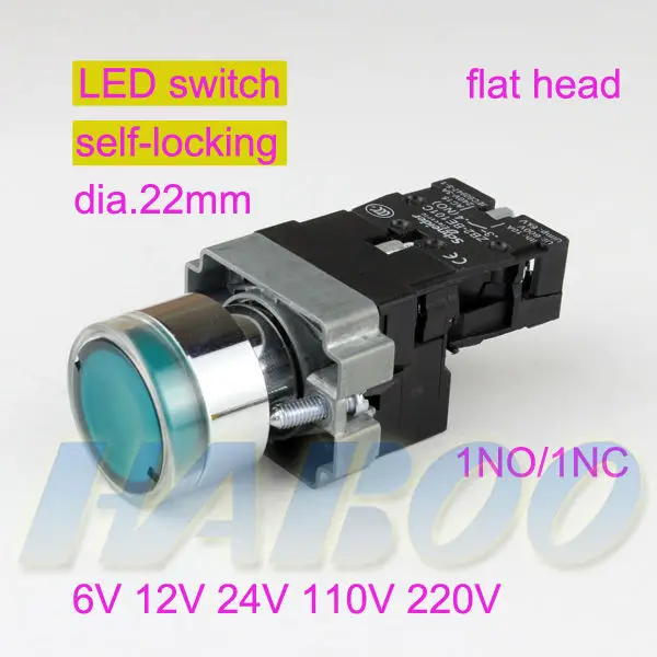 5pcs/lot dia.22mm XB2B series self-locking push button switch led lighting push button switch flat head 24V 220V
5pcs/lot dia.22mm XB2B series self-locking push button switch led lighting push button switch flat head 24V 220V