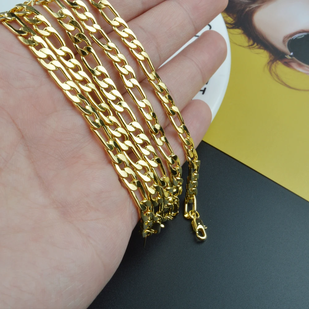 MEEKCAT 2018 NEW 18 K Gold Color bracelet 5 MM 19/20/21/22/23cm figaro chain bracelets for Men male arm chain Pulseiras de Ouro
MEEKCAT 2018 NEW 18 K Gold Color bracelet 5 MM 19/20/21/22/23cm figaro chain bracelets for Men male arm chain Pulseiras de Ouro