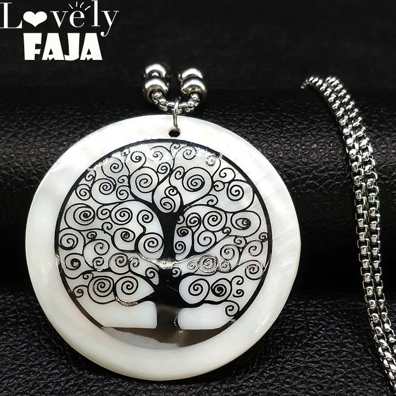 2019 Tree of life Shell Stainless Steel Necklaces Women Silver Color Long Necklaces & Pendants Jewelry bisuteria mujer N18422
2019 Tree of life Shell Stainless Steel Necklaces Women Silver Color Long Necklaces & Pendants Jewelry bisuteria mujer N18422