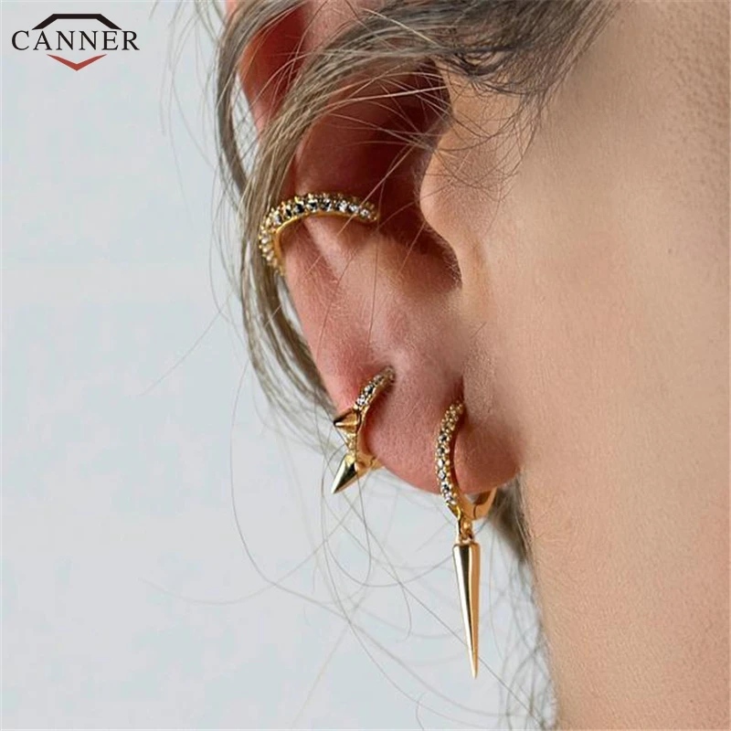 CANNER Punk Gold Color Hoop Earrings 925 Sterling Silver Circle Earrings for Women Triangle Huggie Earings 2019 Jewelry Gift H40
CANNER Punk Gold Color Hoop Earrings 925 Sterling Silver Circle Earrings for Women Triangle Huggie Earings 2019 Jewelry Gift H40