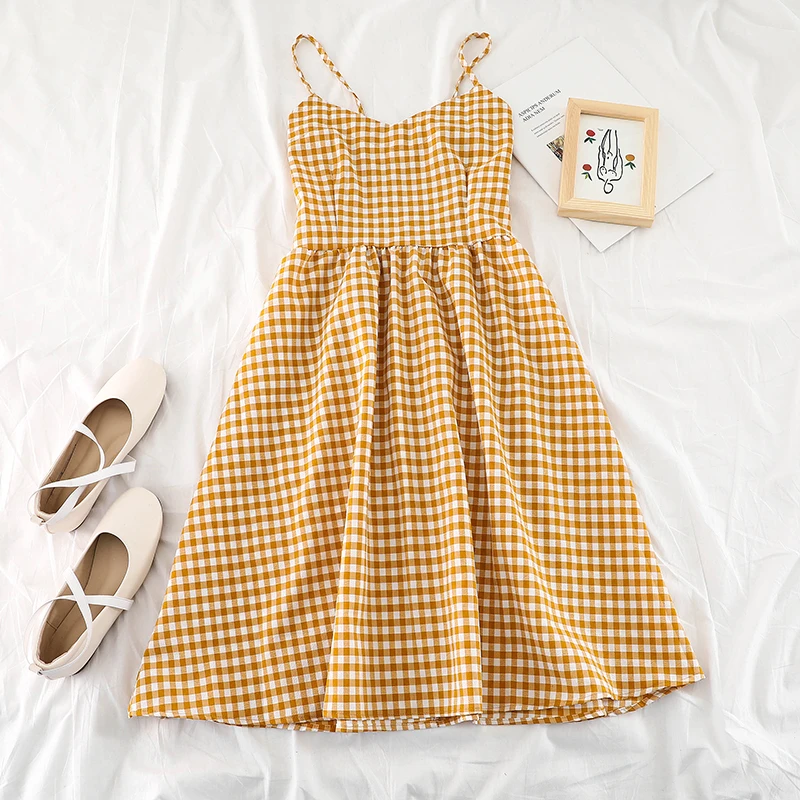 2019 new fashion women's dresses Plaid strap in the long elegant slim dress female H134
2019 new fashion women's dresses Plaid strap in the long elegant slim dress female H134
