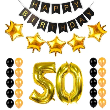 Fopcc 50th Birthday Party Decoration Kit Happy Birthday Banner 32inch Gold Foil Number Balloons 50 Years Old Party Supplies
Fopcc 50th Birthday Party Decoration Kit Happy Birthday Banner 32inch Gold Foil Number Balloons 50 Years Old Party Supplies