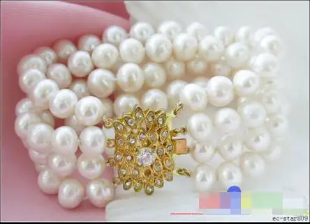 Hot selling free shipping******** 4ROW 7MM WHITE ROUND FRESHWATER CULTURED PEARL BRACELET
Hot selling free shipping******** 4ROW 7MM WHITE ROUND FRESHWATER CULTURED PEARL BRACELET