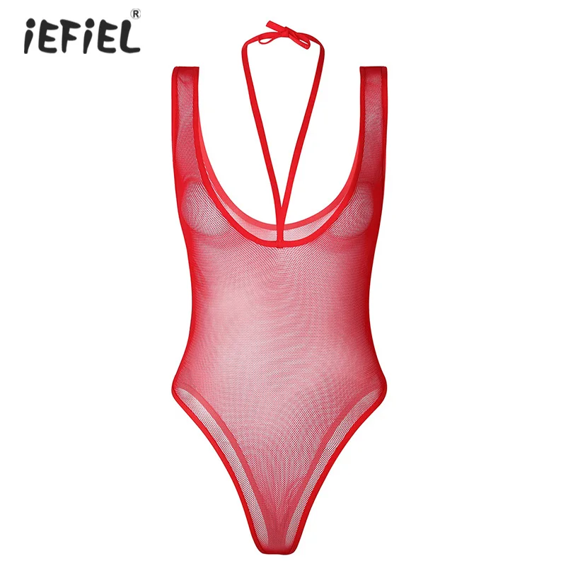 Fetish Women Lingerie Fishnet Bodysuit Catsuit One-piece Sleeveless Strappy Halter Fishnet See Through Naughty Teddies Bodysuit
Fetish Women Lingerie Fishnet Bodysuit Catsuit One-piece Sleeveless Strappy Halter Fishnet See Through Naughty Teddies Bodysuit