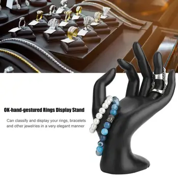 Lady OK Shaped Hand Jewelry Display Stand Black Resin Velvet Hand Model Ring Bracelet Bangle Necklace Hanging Organizer Stand
Lady OK Shaped Hand Jewelry Display Stand Black Resin Velvet Hand Model Ring Bracelet Bangle Necklace Hanging Organizer Stand